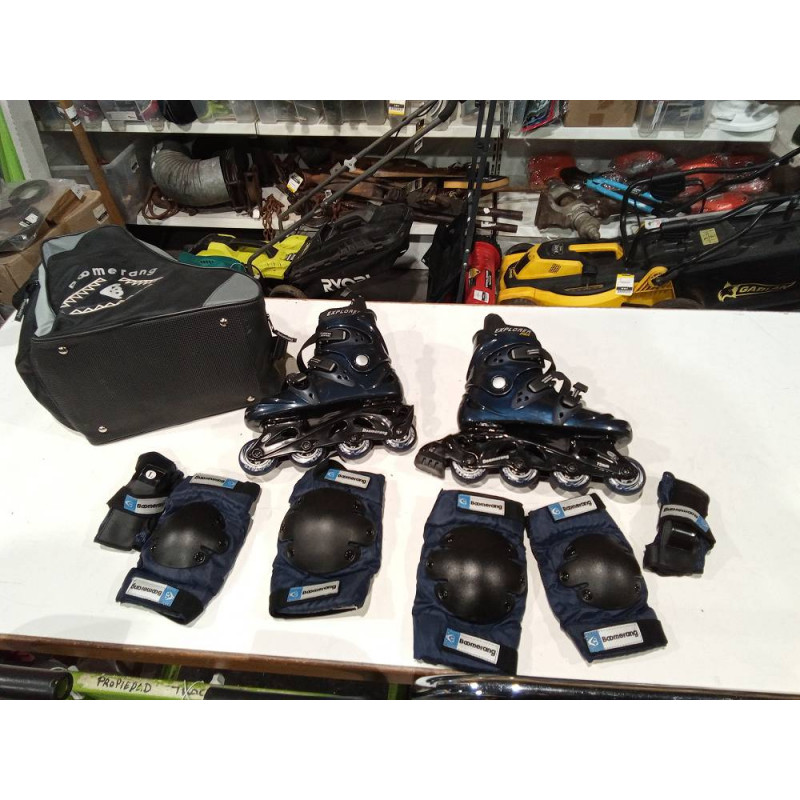 PATINES EN LINEA OOMERANG EXPLORER TALLA 40 CON BOLSA Y PROTECCIONES