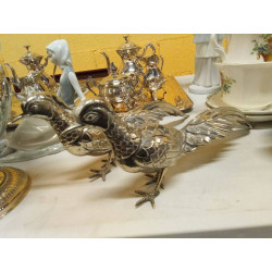 FIGURA PAVO ALPACA PLATEADA