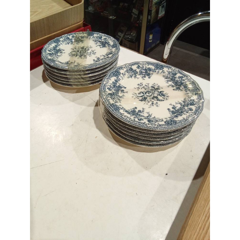 JUEGO 6 PLATO POSTRE FLORAL ZARA HOME