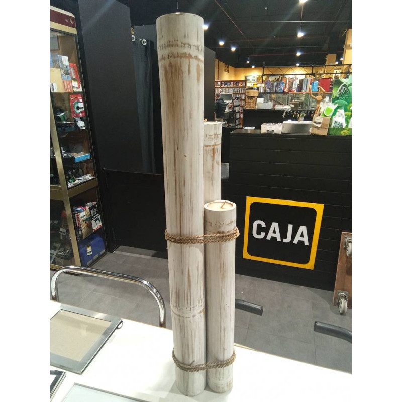 DECO BAMBU CON VELA