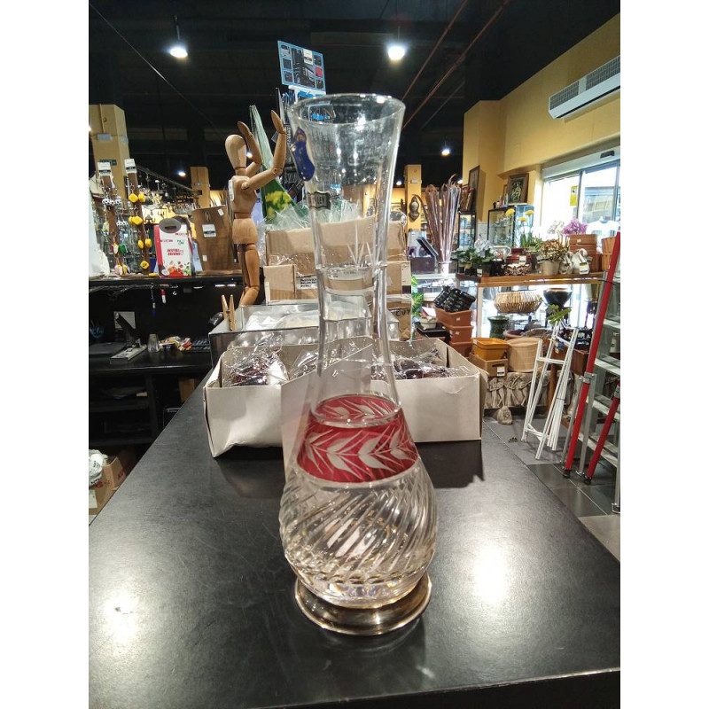 JARRON TALLADO PIE PLATA