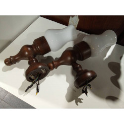 PAREJA APLIQUES MADERA