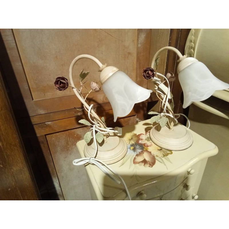 PAREJA LAMPARAS FLORES