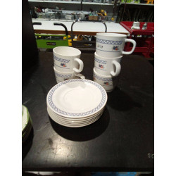 LOTE DE 5 TAZAS CON PLATO