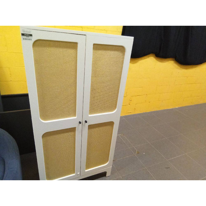 ARMARIO ABETO RATAN 80X40X160 BLANCO