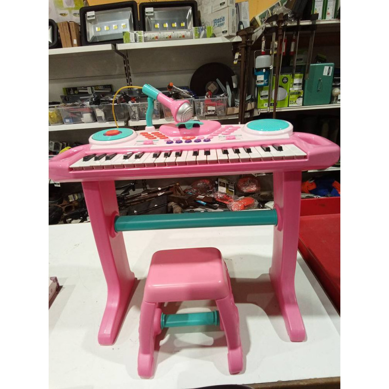 PIANO MICROFONO Y TABURETE INFANTIL