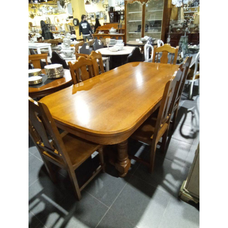 MESA EXT.100X200-275-350 + 6 SILLAS