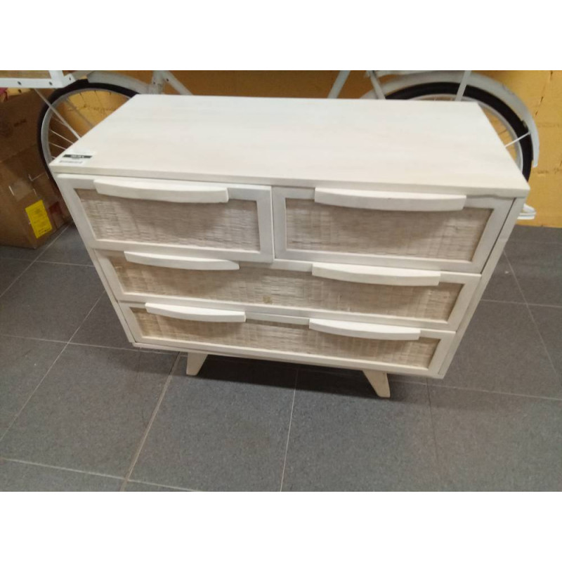 COMODA MANGO RATAN 85X40X75 BL 