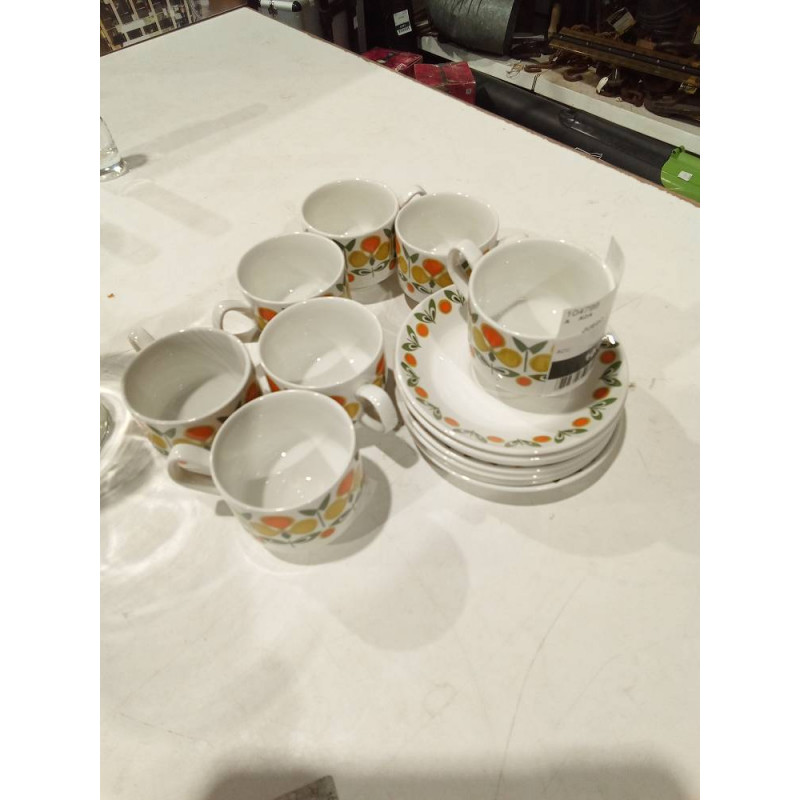 JUEGO 7 TAZAS CAFE