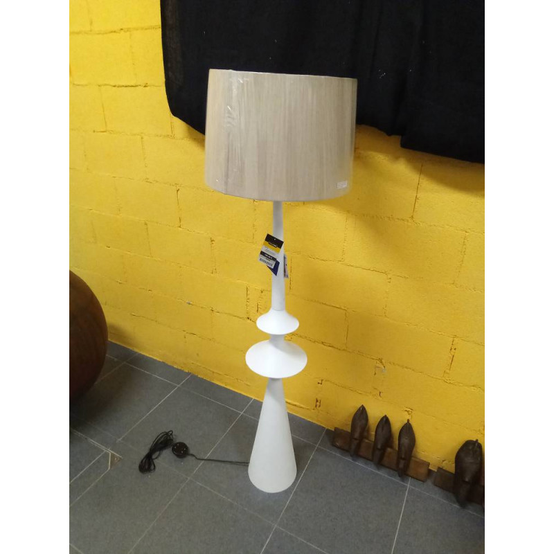 LAMPARA PIE METAL 43X43X150 BLANCO