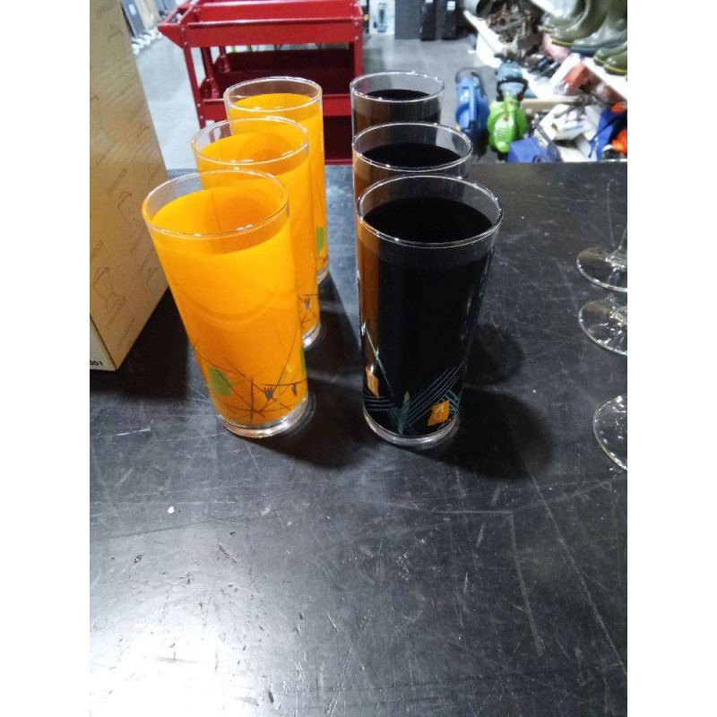 JUEGO 6 VASOS COLORES