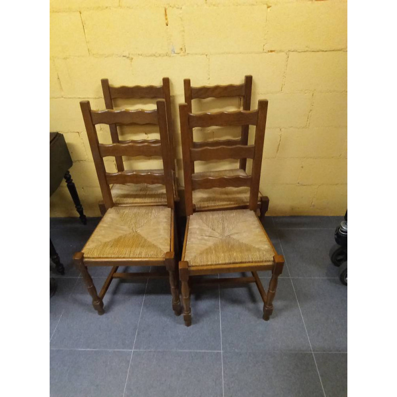 LOTE 4 SILLAS ROBLE