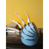 BATERIA DE 5 CAZOS ESMALTE AZUL