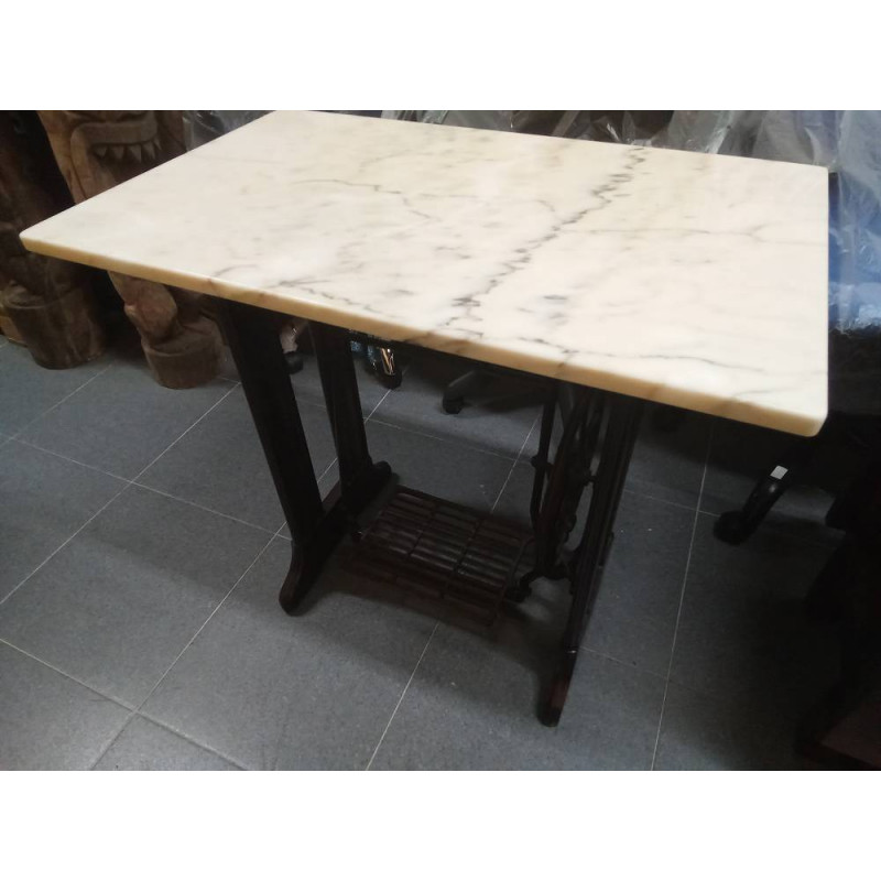 MESA MÁRMOL PIE DE MÁQUINA SINGER 80X50X76CM