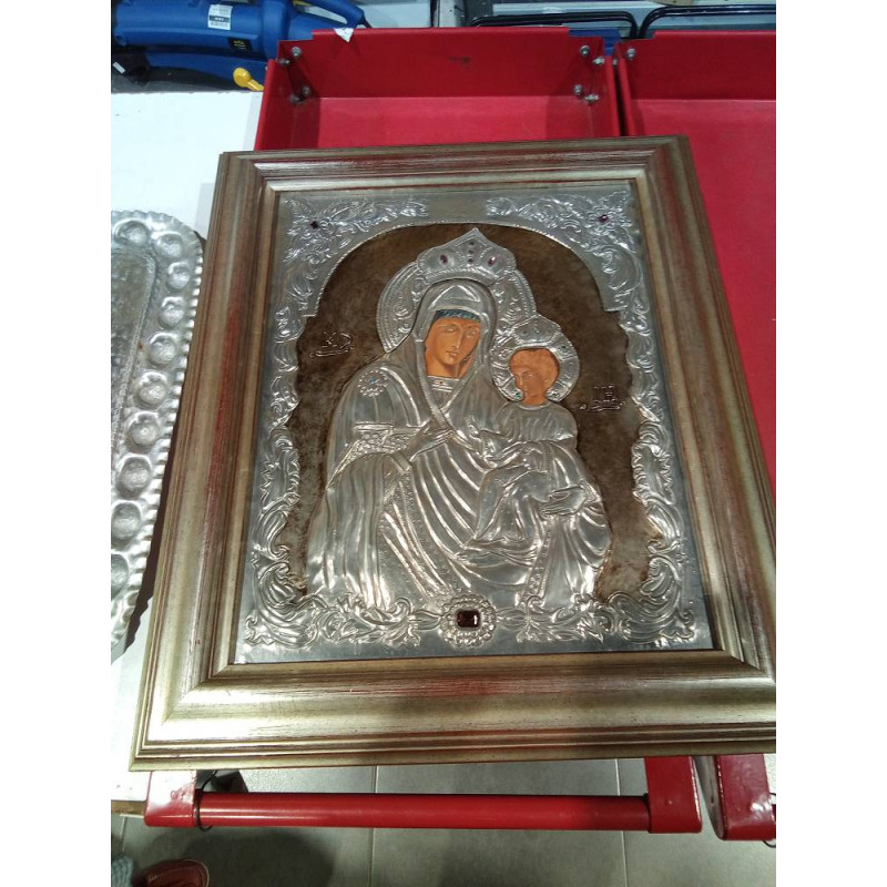 VIRGEN NIÑO ESTAÑO