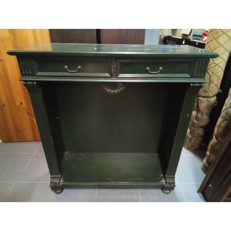 MUEBLE AUXILIAR CHIMENEA VERDE INGLÉS 