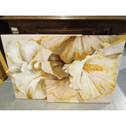 CUADRO LIENZO MDF 80X3X80 FLOR