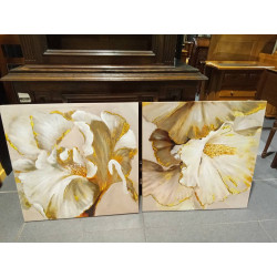 CUADRO LIENZO MDF 80X3X80 FLOR