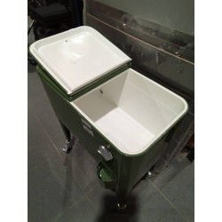 NEVERA ACERO PP 74X43X80 56 LITROS VERDE MUSGO