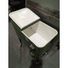 NEVERA ACERO PP 74X43X80 56 LITROS VERDE MUSGO