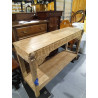 CONSOLA TECA RECICLADA 140X37X80 TALLADA