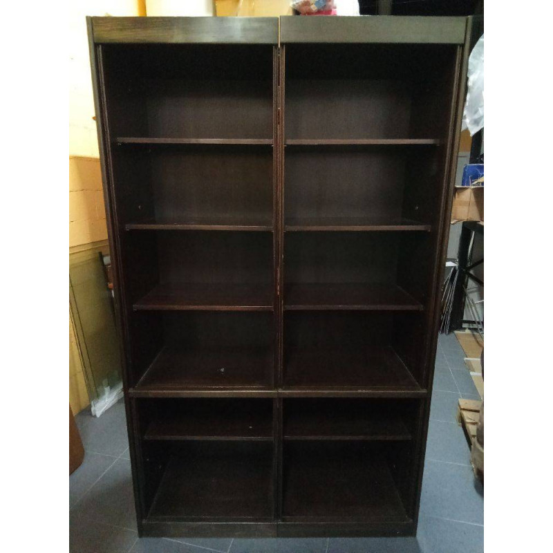 LIBRERÍA WENGUE 12 HUECOS 124X46X204,5CM