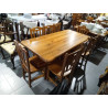 MESA MADERA 180X85CM+8 SILLAS