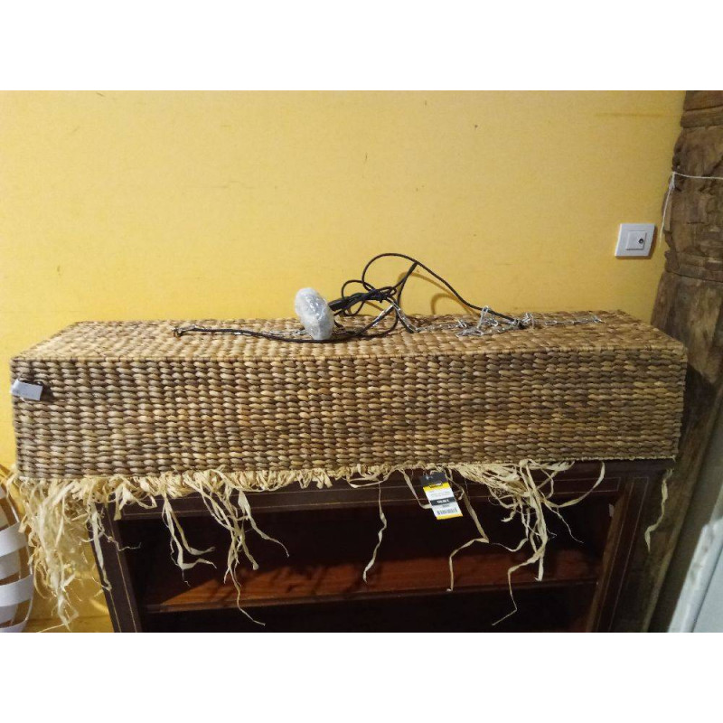 LAMPARA TECHO FIBRAS NATURALES 138X26X33
