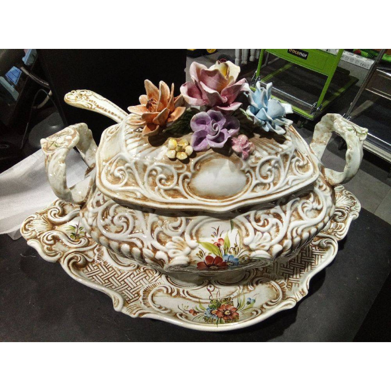 SOPERA FLORES Y BANDEJA