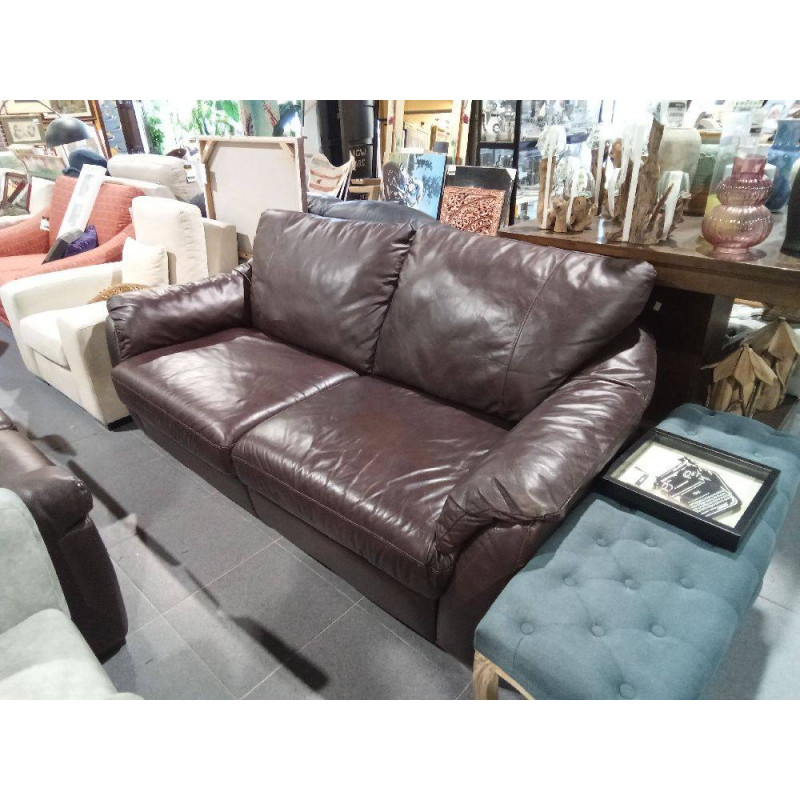 SOFA CAMA PIEL CHOCOLATE