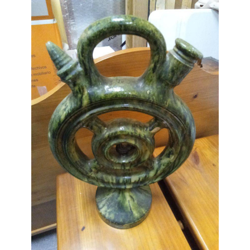 ANTIGUO BOTIJO CERÁMICA VIDRIADA