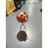 GLOBO TERRAQUEO ALUMINIO PVC 18,5X16,5X38 DORADO