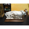FIGURA PORCELANA CARRO BUEYES