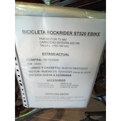 BICICLETA ELECTRICA ROCKRIDER ST520 EBIKE  27,5 (BATERIA NUEVA)