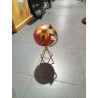 GLOBO TERRAQUEO ALUMINIO PVC 18,5X16,5X38 DORADO