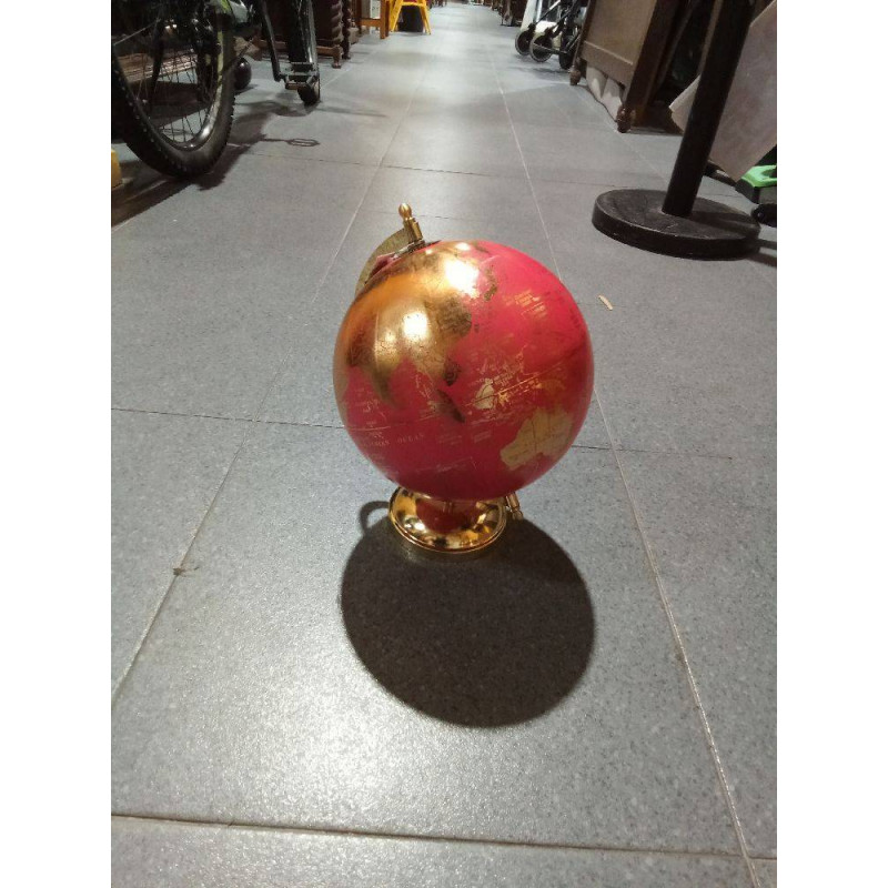 GLOBO TERRAQUEO ALUMINIO PVC 22X20X27 DORADO