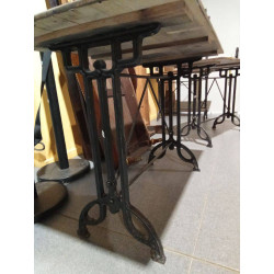 MESA RECTANGULAR FORJA Y MADERA