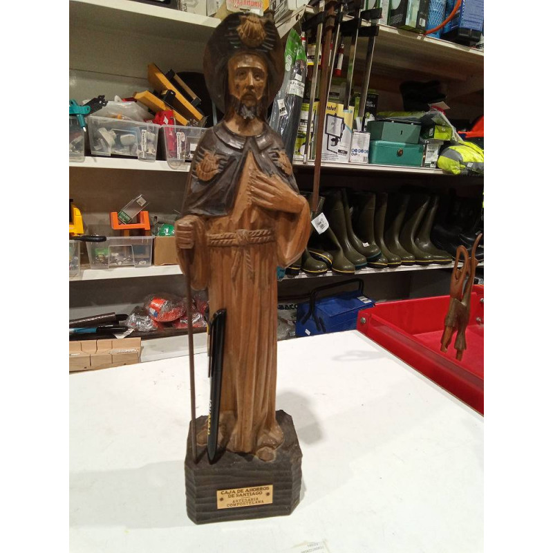 TALLA DE MADERA SANTIAGO PEREGRINO