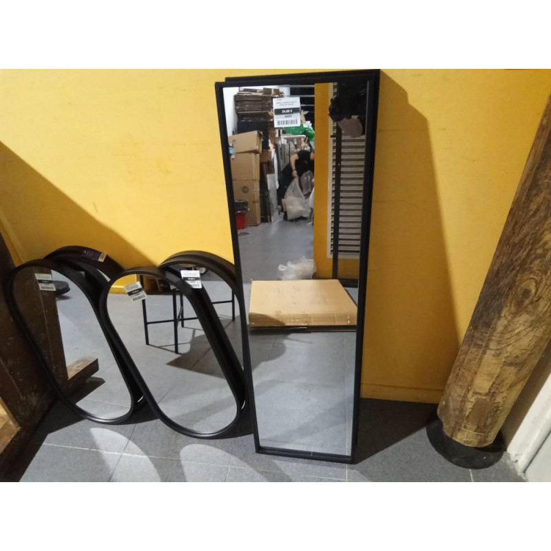 ESPEJO HIERRO CRISTAL 35X4X120 NEGRO
