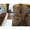 SET 2 JARRONES METAL 26X29X53-21X21X34 BEIGE