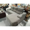 CHAISE LONGUE GRIS DESLIZANTE + PUFF LATERAL