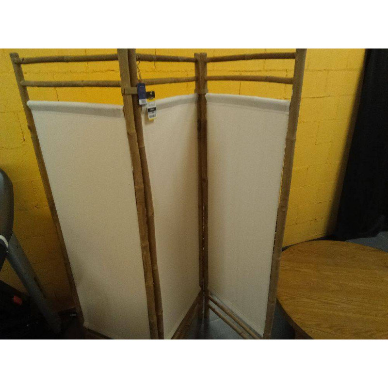 BIOMBO BAMBU ALGODON 165X3X175 3 PANELES