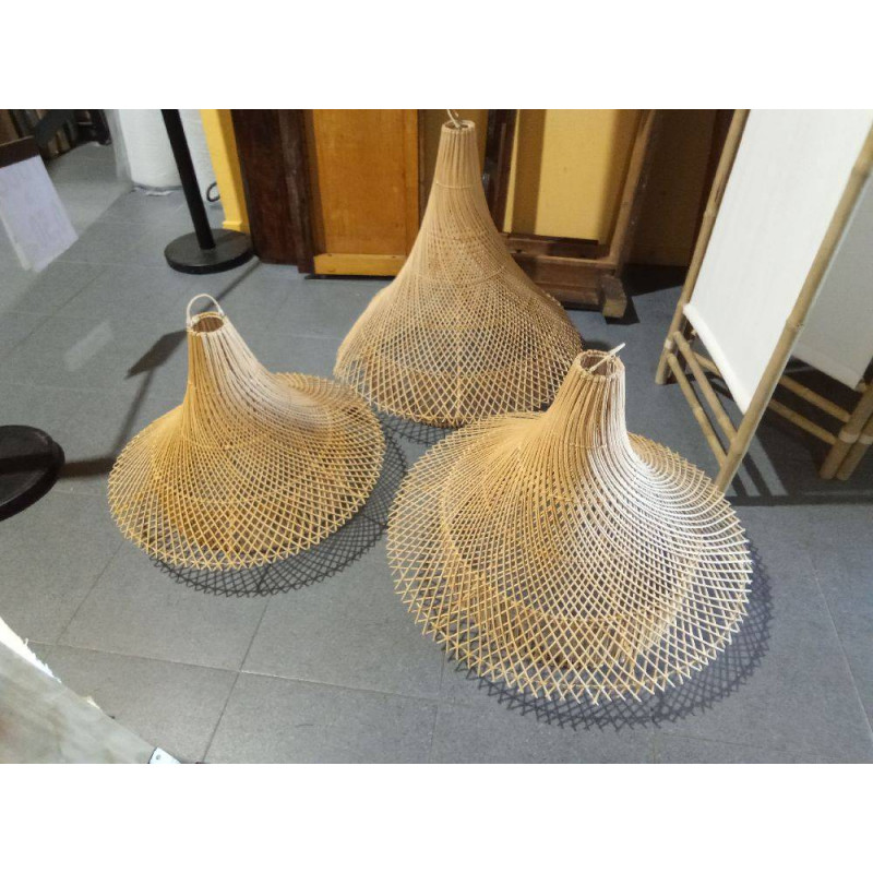 SET 3 PANTALLAS RATAN NATURAL