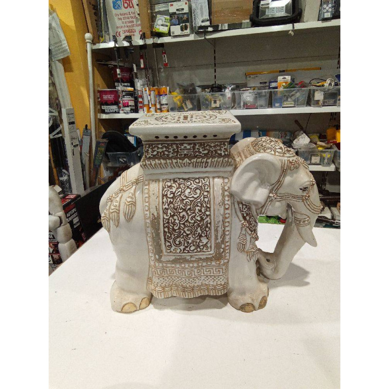 ELEFANTE CERAMICA VINTAGE PEDESTAL