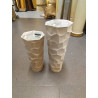 JARRON SET 2 METAL 19X19X48 BEIGE