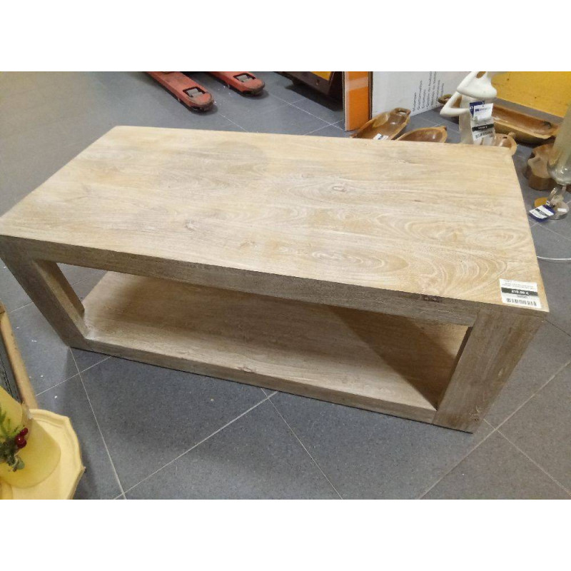 MESA CENTRO MADERA MACIZA 120X58X45 NATURAL