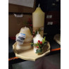 VELA LED SET 4 CERA PARAFINA 7X7X15 2AA CON MANDO