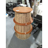 MESA CENTRO SET 3 FIBRA MDF 66X66X34 MARRON
