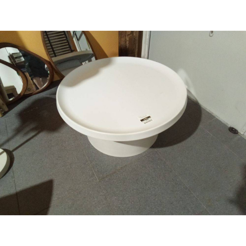 MESA CENTRO METAL 75X75X37 BLANCO