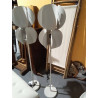 LAMPARA PIE METAL 30X30X151 RUGOSO BLANCO